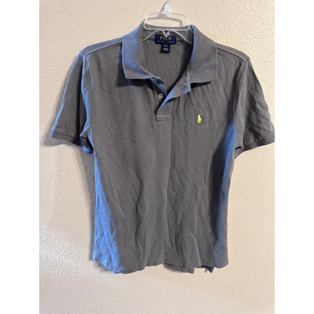 Polo Ralph Lauren Polo Shirt Classic Fit Short Sleeve Gray L (14-16)